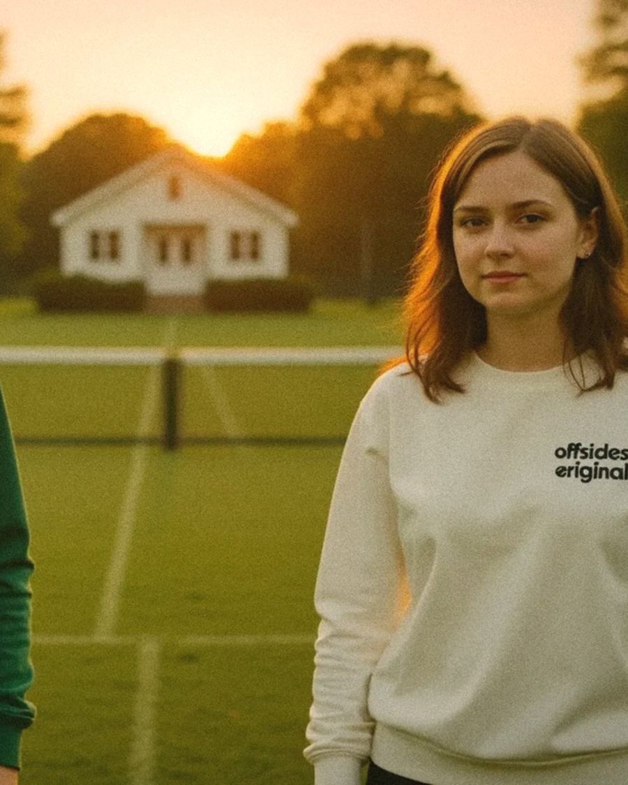 The forest Originals hoodie at a grass tennis club